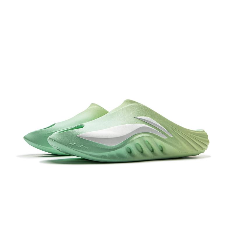New LiNing SOFT SLIPPER Slip Resistant Odor Resistant Cushioning Slide Slippers Unisex Yellow Green AGAV009-2