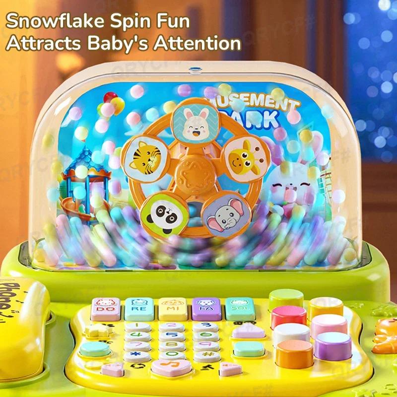 Cartoon Piano Music Light Activity Multifunctional Kid Musical Learning Toys For Children Christmas Gifts Electric Telephone