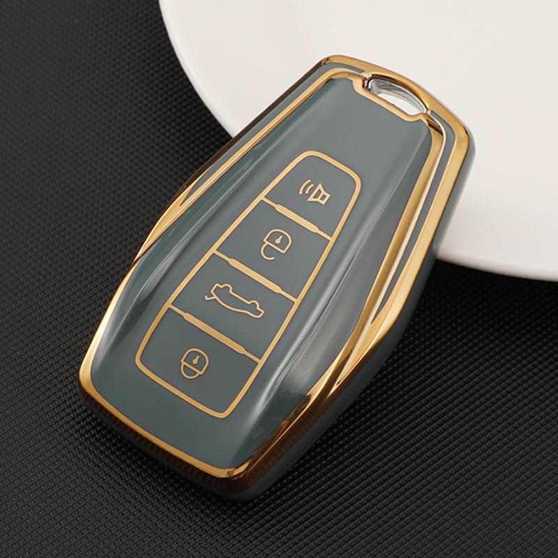 New Design TPU Car Key Cover Case For Geely Coolray X6 X7 EX7 Geometry C Emgrand Global Kulrey Hawk GX7 Okavango NL3 SUV GT GC9 Keychain