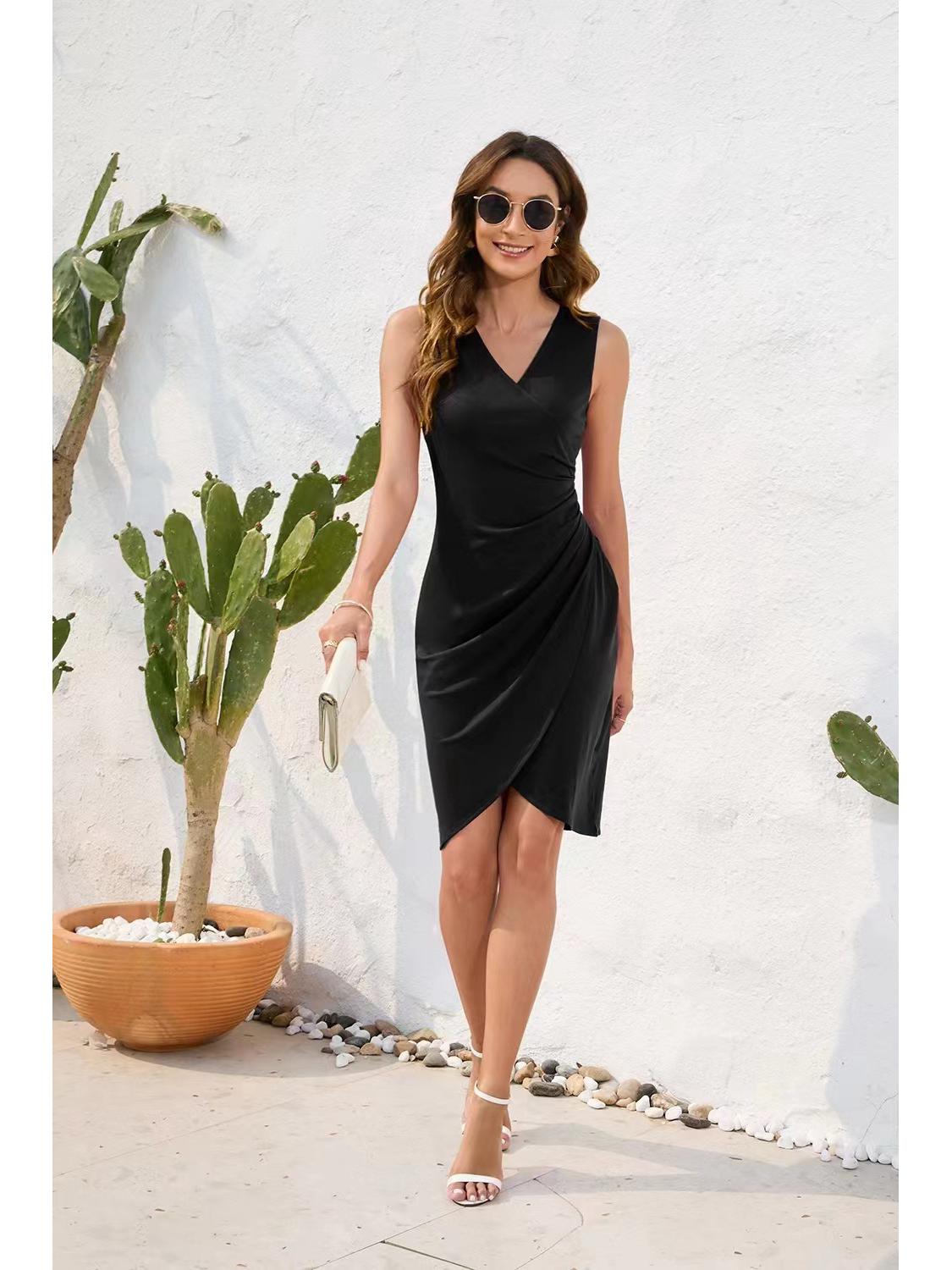 

Элегантное женское приталенное платье миди 2024 - Обтягивающее бедра, Нежный стиль XX-Large чёрный