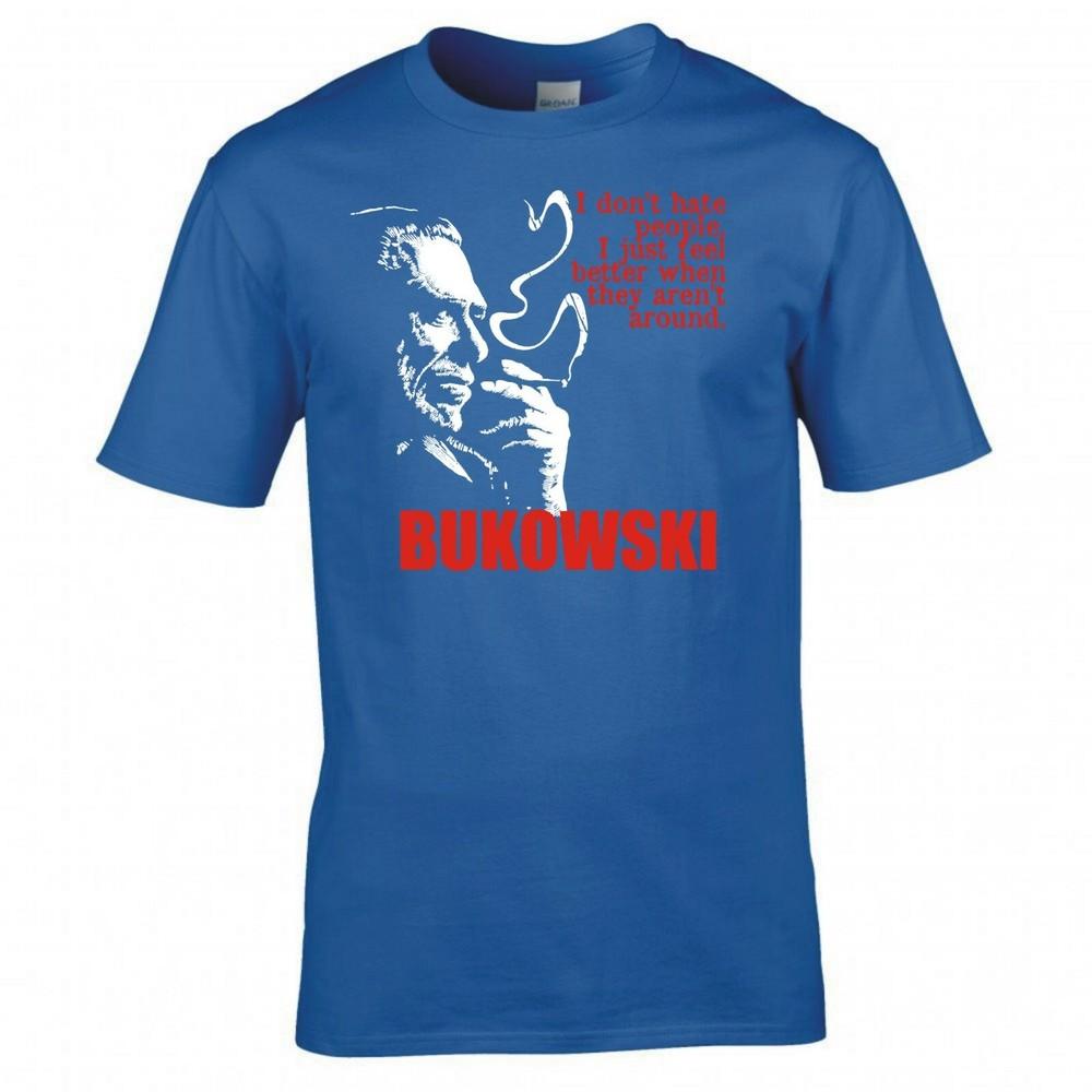 Charles Bukowski Non Odio Le Persone Citazione Maglietta