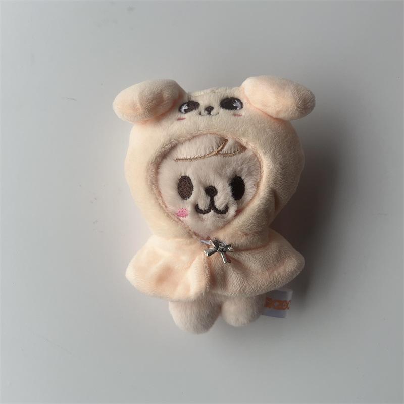 SKZ Seoul FM Live Stray Kids Plush Toy 12cm Doll Cloak Fashion Keychain Fan Commemorative Item Children's Gift
