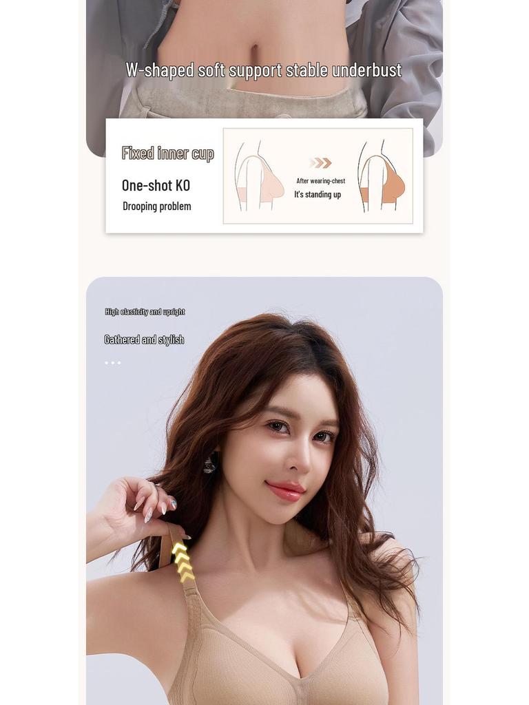 Seamless Invisible Push-Up Bra for Women - Thin, Soft, Anti-Sagging, Side Support