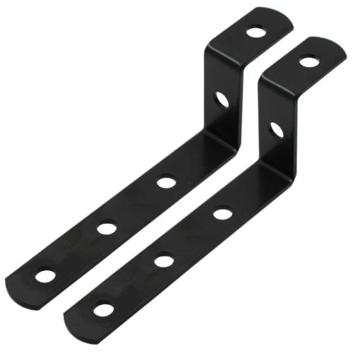 Koni Viola Reinforcement Bracket, Black, No. 63, Right-Angle Z-Shaped, 125 x 40 mm, Set of 2