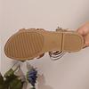 New Women's Sandals Round Toe Flat Sole Hollow Mid-tube Sandal Boots Fashion Lightweight  Plus-size One Kick Women's Roman Shoes