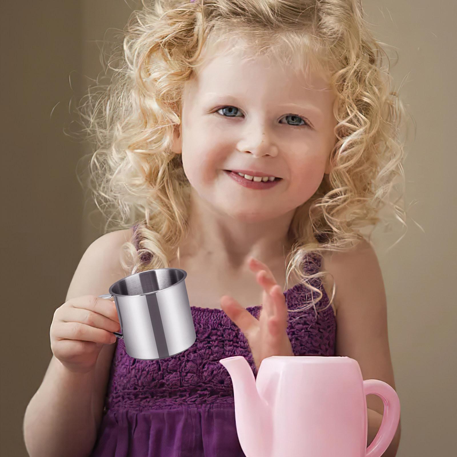 5Pcs Stainless Steel Water Mugs Unbreakable Multipurpose Drinking Cups Portable Kindergarten Water Container other