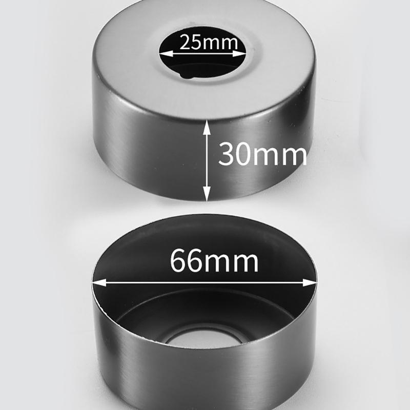 2Pcs Round Shower Faucet Cover Stainless Steel Faucet Decorative Cover Shower Raised Pipe Cover Easy to Install