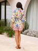2025 Summer Resort-Style Linen Printed Tie-Up Jumpsuit for Women