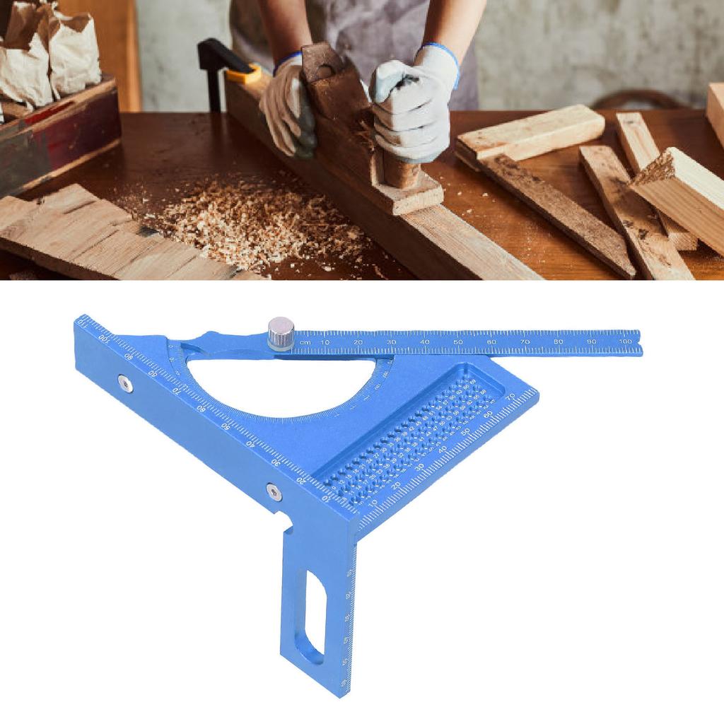 Woodworking Semi Circular Pointer Angle Aluminum Alloy Carpenter Protractor 3D Multifunctional Ruler