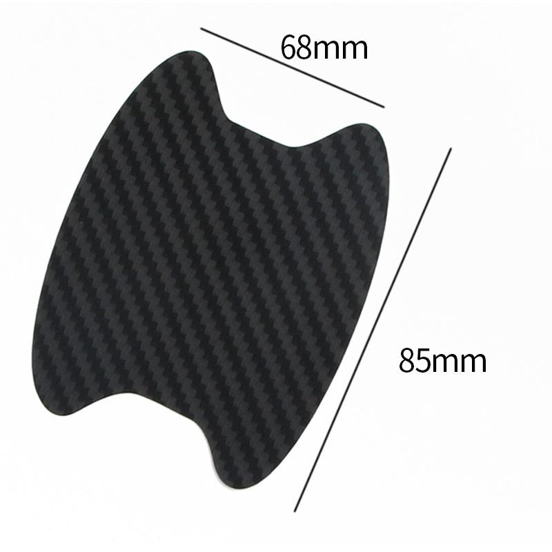 Carbon Fiber Car Door Handle Protective Stickers, 4-Piece Set