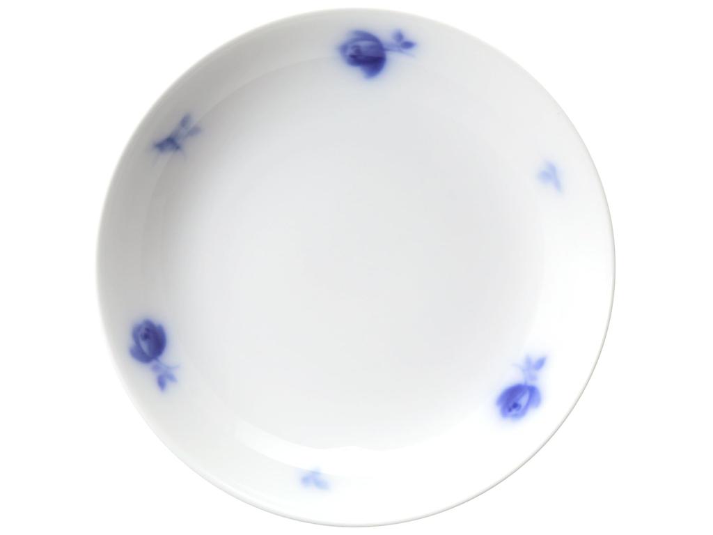 Okura Pottery Mini Blue Rose Bowl, Approx. 14cm Diameter, Microwave and Dishwasher Safe, Made In Japan, 35H/8180
