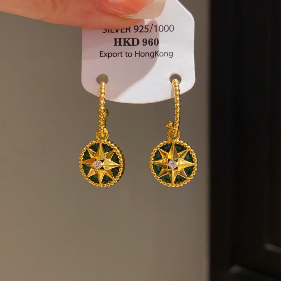 Copper Chain Necklace With Zircon And Star Design For Womens Elegant Daily Wear Style D