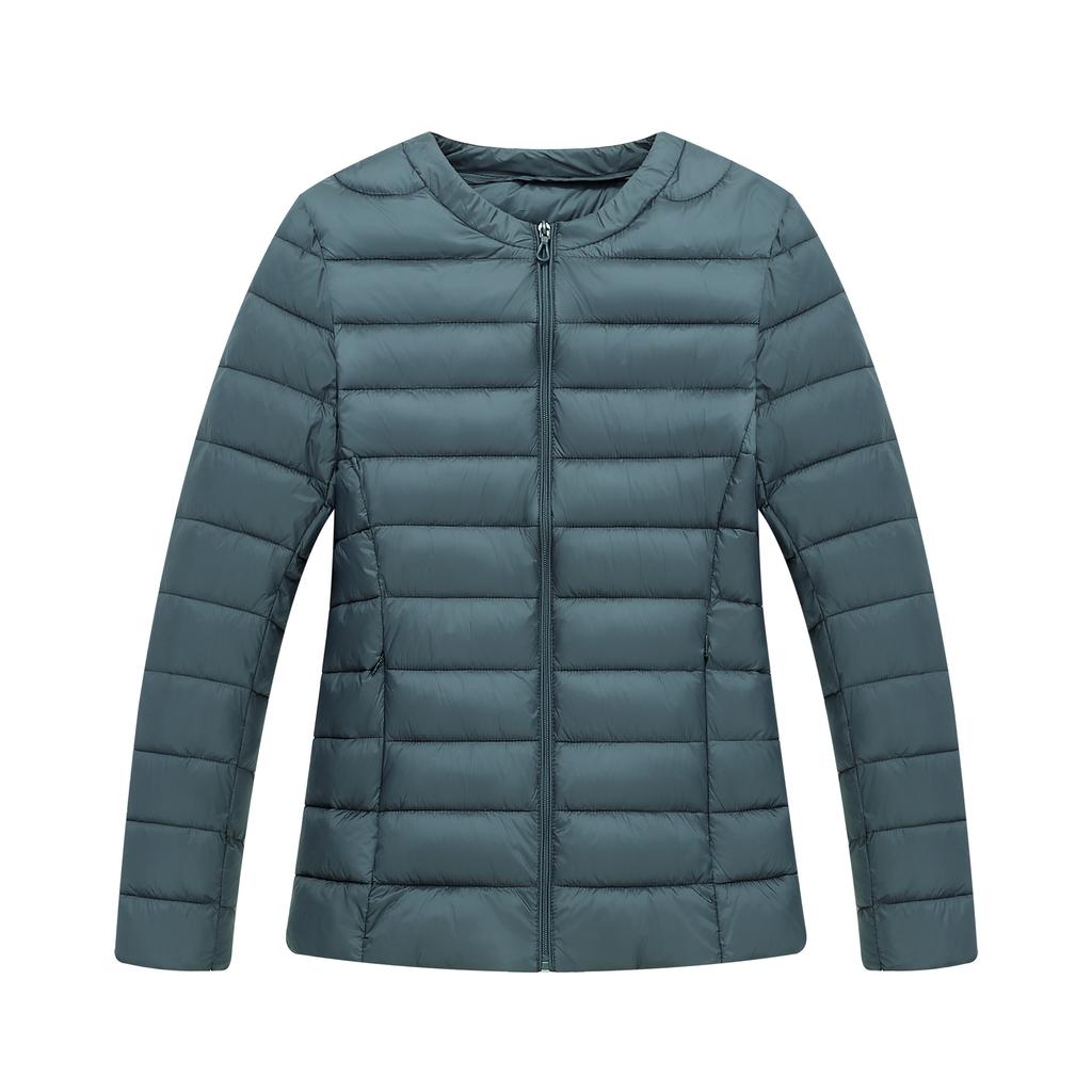 New Autumn and Winter Round Neck Light Women's Cotton-padded Jacket with Korean Version of Large Size Collarless Short Cotton-padded Jacket Coat.