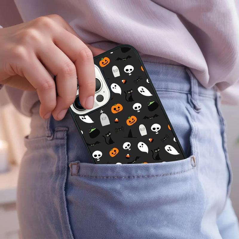 HALLOWEEN Ghost TPU Phone Case For iPhone 17 Air 15 16e 14 13 Pro Max Coque 12 11 Pro Max PLUS Cover