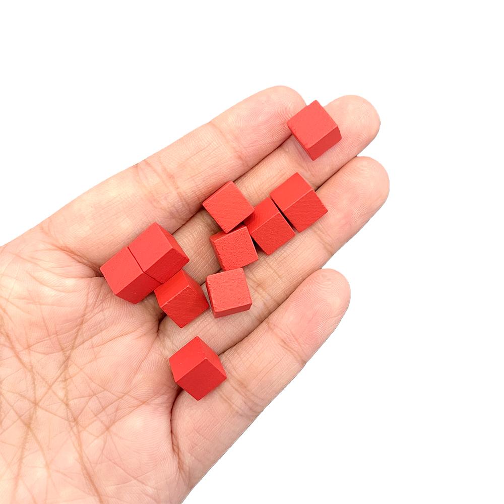 200 Piece 8Mm Wooden Cubes – Multi-Color Board Game Tokens Dice Replacement Pieces For Family Games Counting  Sorting Blocks