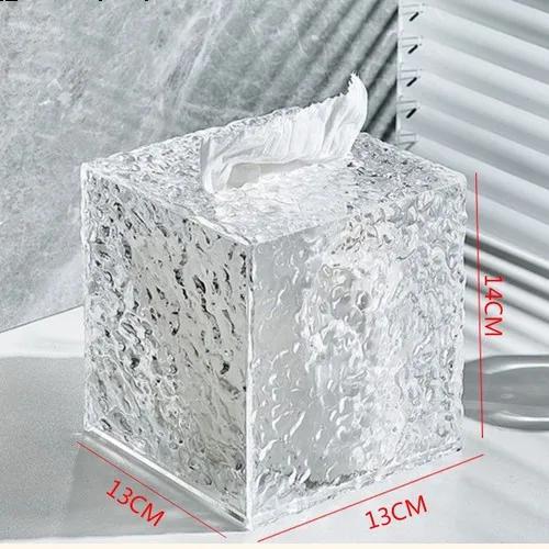 

Прямоугольная акриловая коробка для салфеток, украшение для дома, художественная коробка для салфеток, гостиная, обеденный стол, коробка для хранения салфеток, украшение