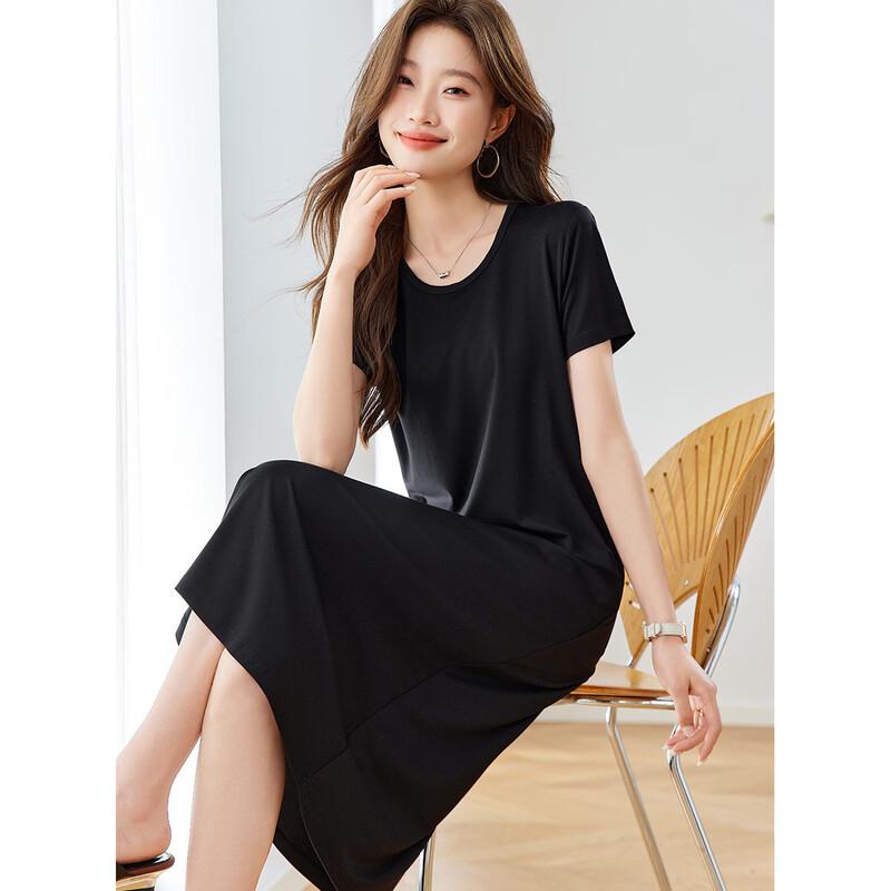 Srcr Mulberry Silk Blend Casual T-Shirt Dress