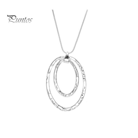 

Женское ожерелье, преувеличенный двухслойный обруч, подвеска, свитер, цепочка с гальваническим покрытием, змеиная кость, легкая одежда, аксессуар для повседневной носки серебряный