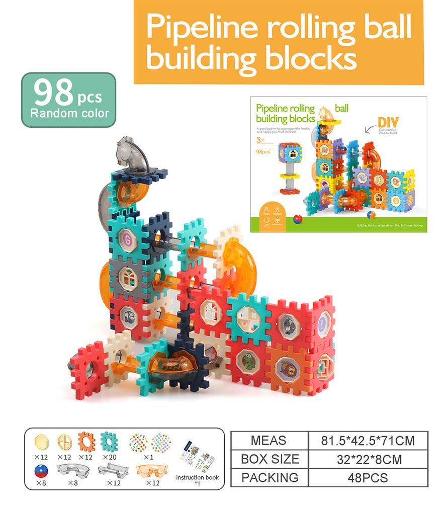 Slide Ball Building Block Children Assemble And Build Slide Marble Educational Toy Gifts