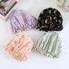 Double-layer Shower Cap  Waterproof Hair Cap  Gold-embossed Printed Polyester-cotton PEVA Shower Cap  Women's Bathing and Bathing Style