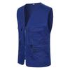 Gilet da uomo Giacca tinta unita Tasche multiple Cerniera Unisex Senza maniche Abiti da lavoro da campeggio Scollo a V Gilet da esterno Abiti per adulti