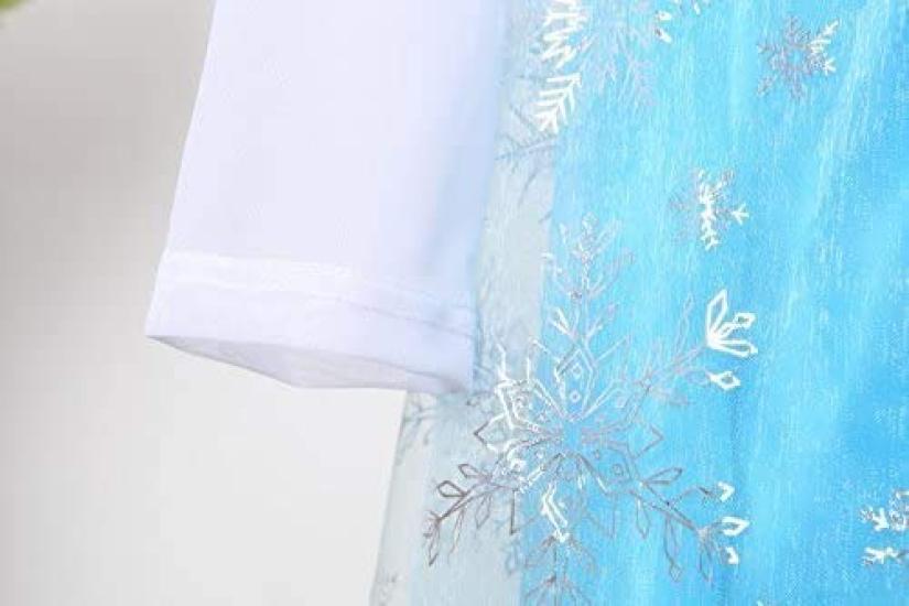 Princess Dress for Kids Cosplay Costume Luxury Set Blue Ribbon Heart Magic Original 120cm UT302A [CREDIBLE] 9-piece - (Princess Dress, Gloves, Tiara,