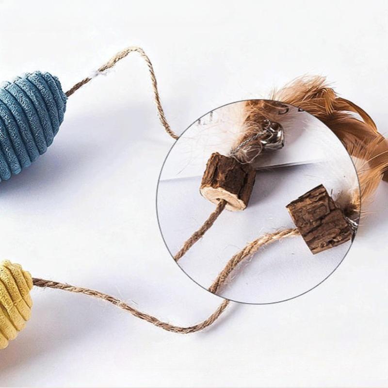 Simulation Mouse Cat Plush Toy Funny Self-hey Feather Sounding Kitten Toy Bite-resistant Interactive Cat Toy Supplies