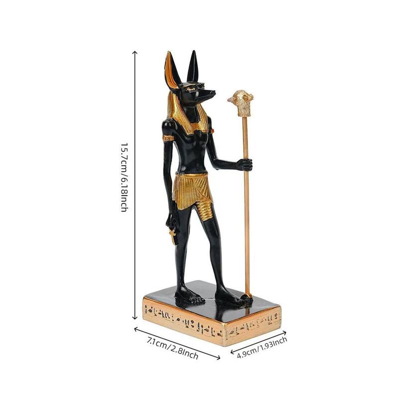 Statuie Anubis Zeul Egiptean al Morții Sculptură Mumie Figurină Rășină Decor Casă Birou Cadou pentru Pasionații de Mitologie Cadou de Halloween