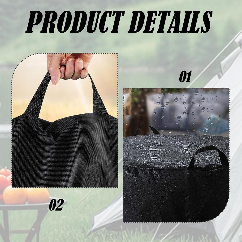 Cover with Handle, Weatherproof Outdoor Oxford Cloth Fire for Patio, Garden And Outdoors.