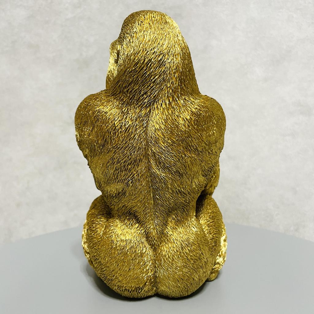 Woobia Smartphone Stand Gorilla Cute Animal Ornament Indoor Decor Menu Holder Photo Frame Gold