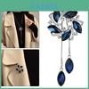 Long Floral Chain With Alloy Pendant For Casual Holiday Accessory