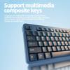 Tastatură wireless silențioasă cu 104 taste pentru birou și laptop - Compatibilă Windows/macOS/Chrome OS