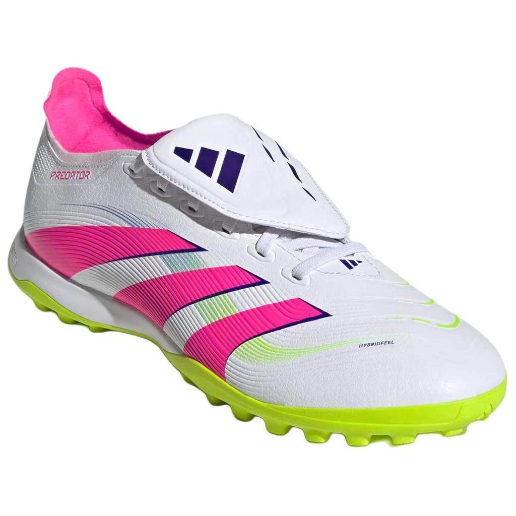 Adidas Predator League Comfortable Versatile Non-Slip Durable Soccer Shoes Unisex Soccer Shoes White Pink JS0385