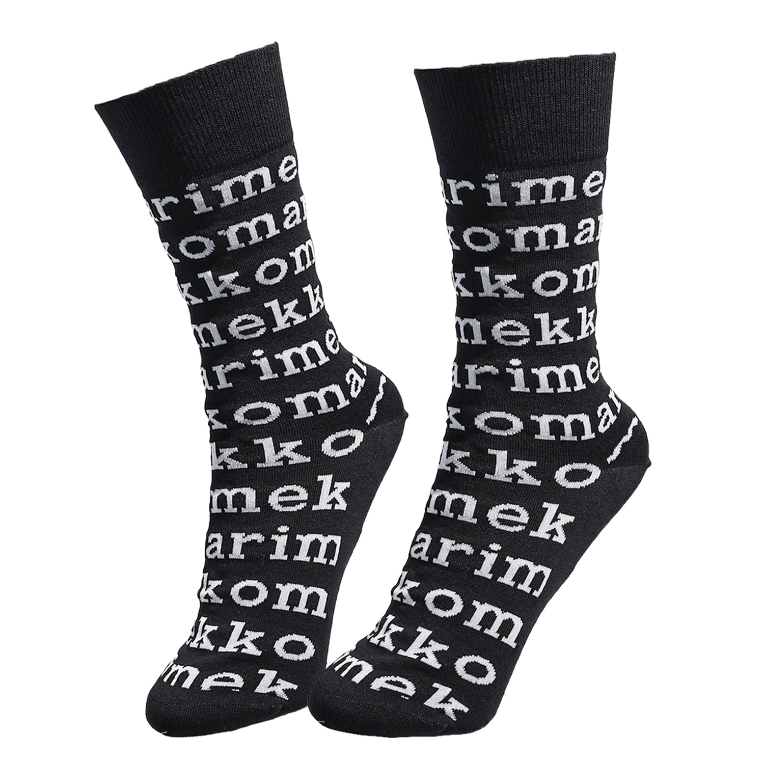 

Marimekko Women s KASVAA Logo Pattern Socks, Black, 90981 090981 901 3739, Scandinavian Design [Parallel Import]