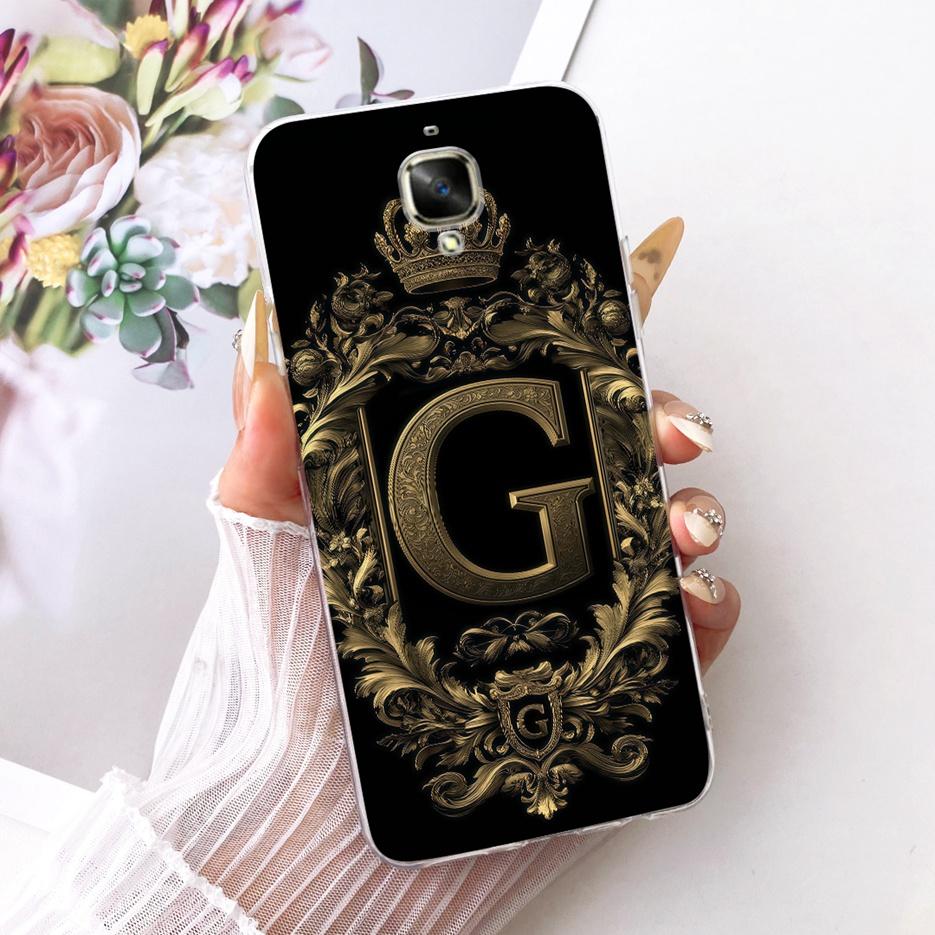 For Oneplus 3 Case A3000 Luxury Crown Letters Cover 5.5'' Soft Silicone Phone Case For One Plus 3 1+3 Oneplus3 Back Cover Fundas