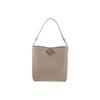 Le Roseau Silver Bamboo Buckle Pebbled Leather Bucket Bag Mini Women Handbags Clay 10314HFP266