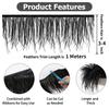 Feather1 Meter Ribbon Tassel Natural Ostrich Feathers 8-10cm Wide Fluffy Texture Ostrich Feathers Trim Sewing Decoration Apparel Fabric