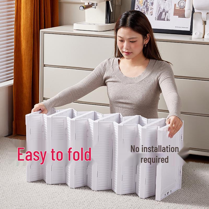 Transparent Foldable Shoe Storage Box - Space-Saving Organizer & Sneaker Rack, No Installation Required