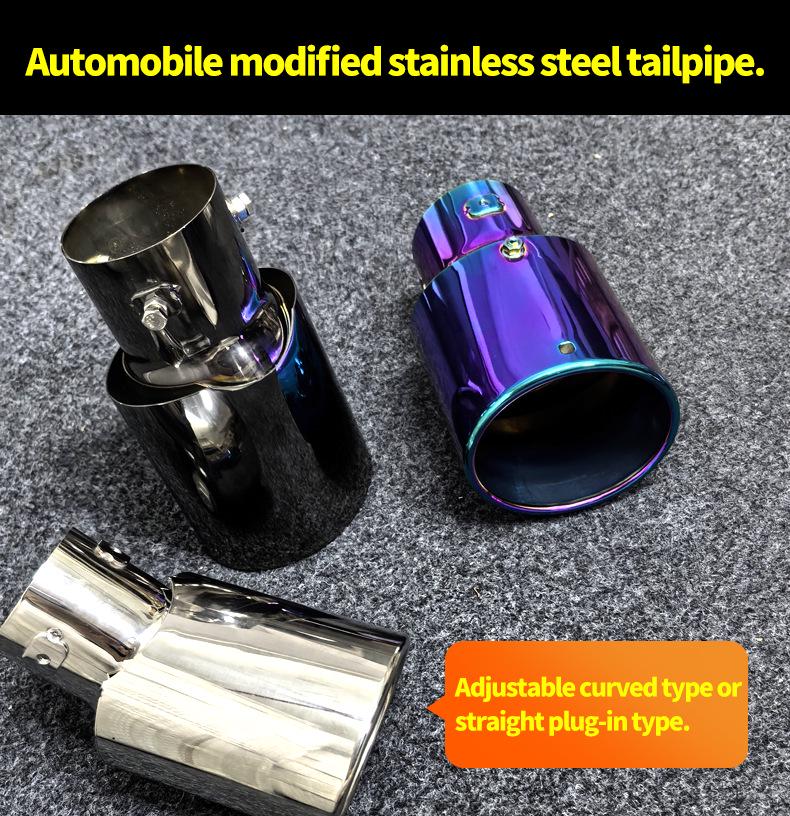 Adjustable Stainless Steel Exhaust Tailpipe for Highlander, IX35, Range Rover, CRV, Sportage, Lexus SUV, Tiggo