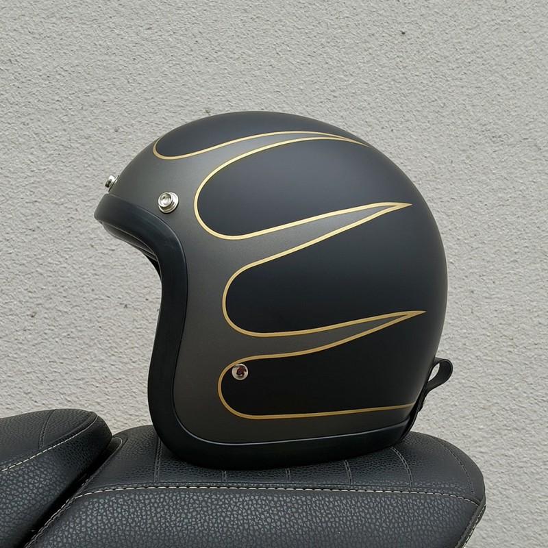 BLD Electric Bicycle Motorcycle Helmet Lightweight Unisex Retro Cruising Riding M