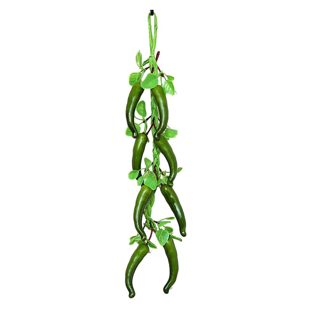 1Set Artificial Hanging String Simulation Lifelike Vegetable Fruit Garland Vine for Home Kitchen Farm Party Wall Decor