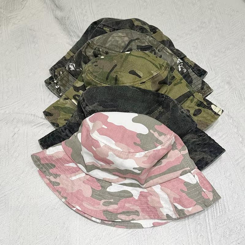 2026 New Washed Cotton Camouflage Bucket Hat For Men And Women Outdoor Travel Casual Sun Cap Panama Fisherman Hats Bob