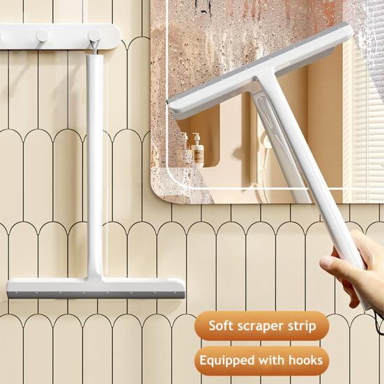 Ruční stěrka Ergonomická plastová rukojeť Měkká stěrka Multifunkční čistič koupelnových oken Všestranný čisticí nástroj