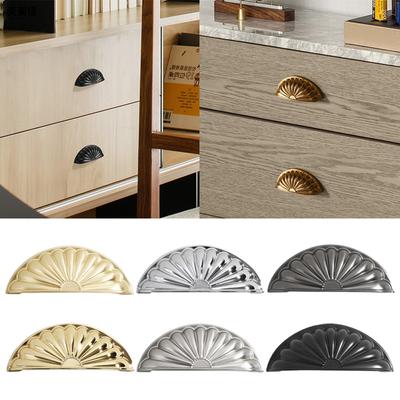 Skořepina ze slitiny zinku Skříňková rukojeť Multifunkční nábytek Nábytkové knoflíky Kování Skořepinový styl Zásuvkové úchytky Skříňka