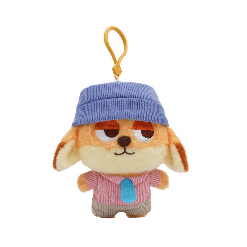 Authentic Zootopia 2 Judy & Nick Plush Keychain with Officer Clawhauser Ornament