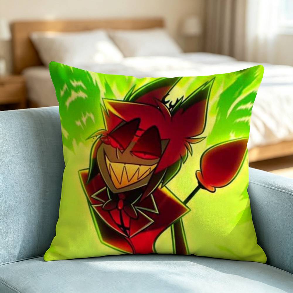 Vaggie Charlie Hazbin Hotel Square Double-Sided printed Pillow Case Bedroom Bedside Pillow Sofa Cushion Cover Gift