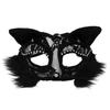 Halloweenská kočičí maska Poloviční obličej Krajková maškarní maska Kočka Liška Zvíře Cosplay Kostým pro Karnevalový ples Party Doplňky