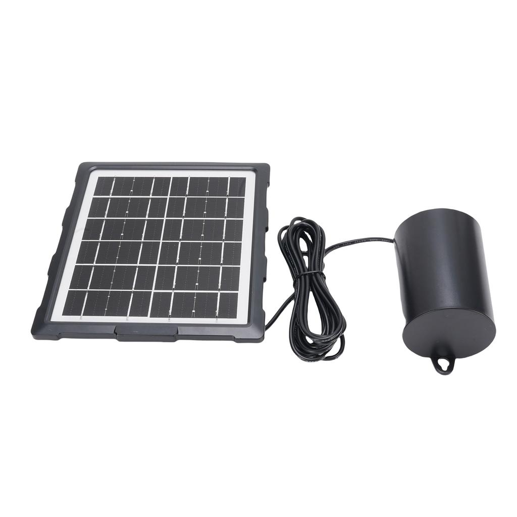 Solar Oxygen Aerator Pump with 3 Modes 60H Runtime ABS Solar Panel Water Oxygenating Pump IP65 Waterproof for Pond