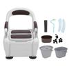 Bedside Commode Height Adjustable High Weight Capacity Anti Slip Potty Chair with Arm for Elderly and Disabled