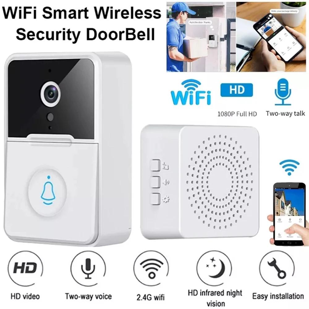 Doorbell Camera WiFi Video Doorbell with Chime 2 Way Audio AI Smart Human Detection Night Vision Cloud Storage Real Time Alert